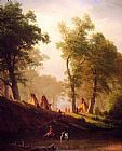Albert Bierstadt The Wolf River, Kansas painting